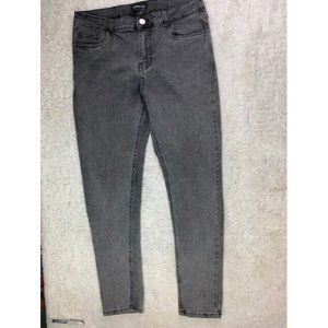 Denim Collection Size 34x29.5 Mens Jeans Skinny Fit Charcoal Stretch